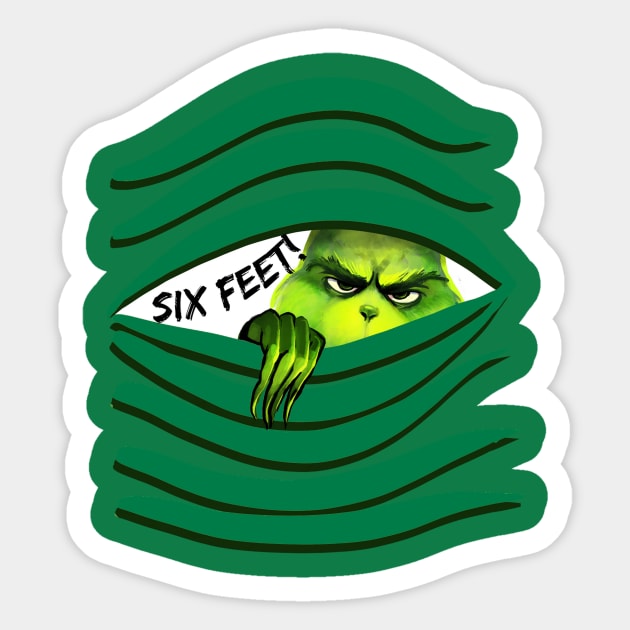 The Grinch - Six Feet! Sticker by Mystik Media LLC